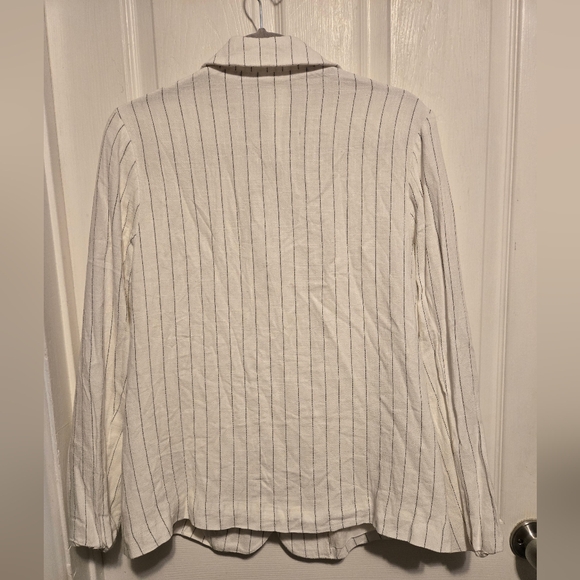 NWT Nia Felix Two-Botton Color Black/White Striped Blazer Size M - Picture 3 of 14